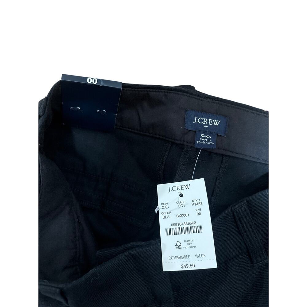 J.Crew Women's Black 5 Inch Cotton Chino Shorts Size 00 NWT - Picture 8 of 9